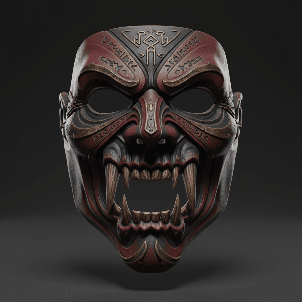 Phantom Fang Face Wearable Mask Premium STL Design 3d model