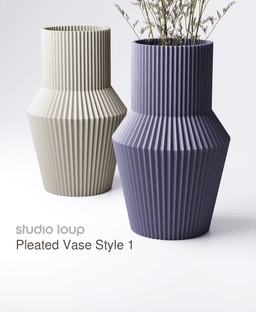 Pleated Vase Style 1 3d model