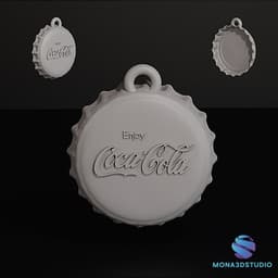 Vintage Soda Bottle Cap Pendant | Commercial License 3d model