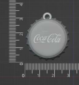 Vintage Soda Bottle Cap Pendant | Commercial License 3d model