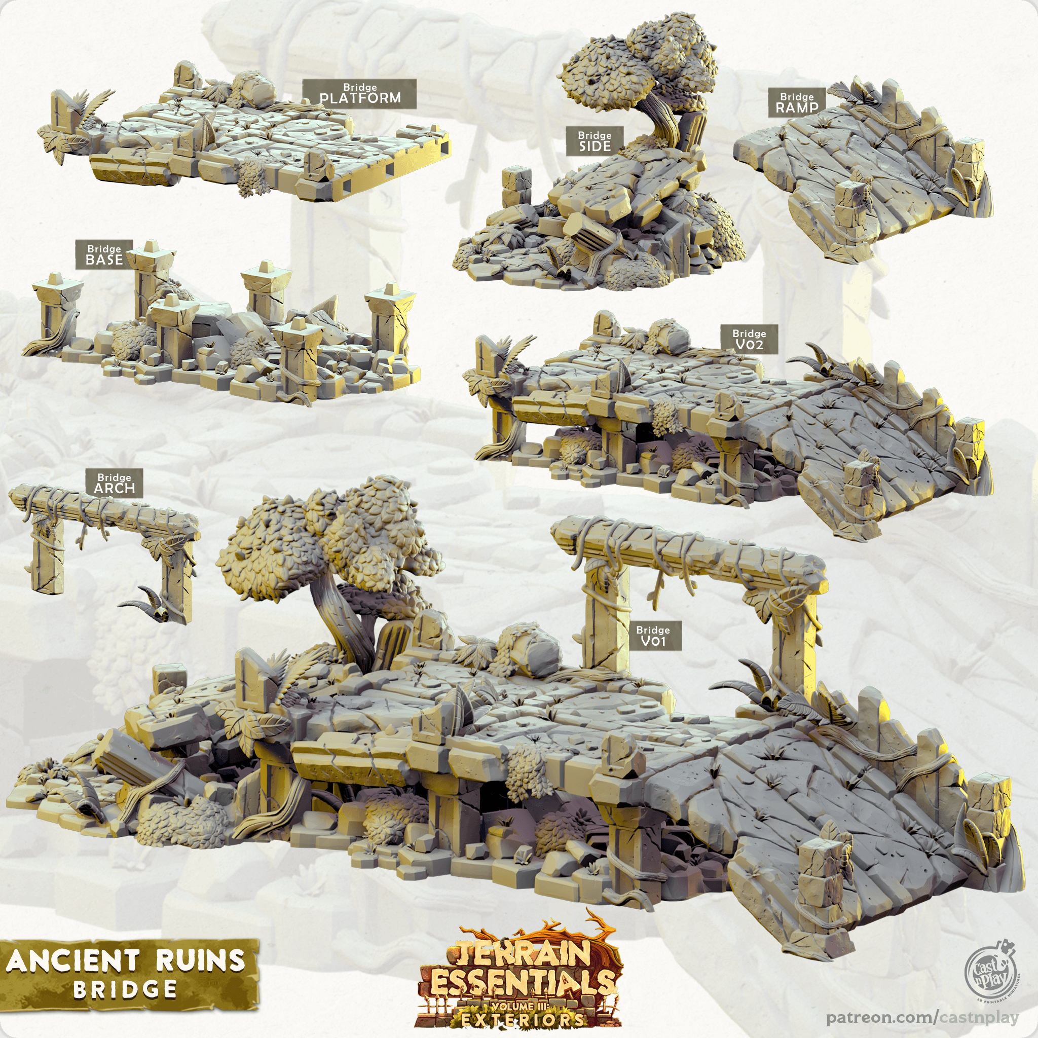 Ancient Ruins Set (Pre-Supported) 3d model