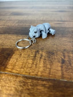 Baby Hippo Keychain 3d model