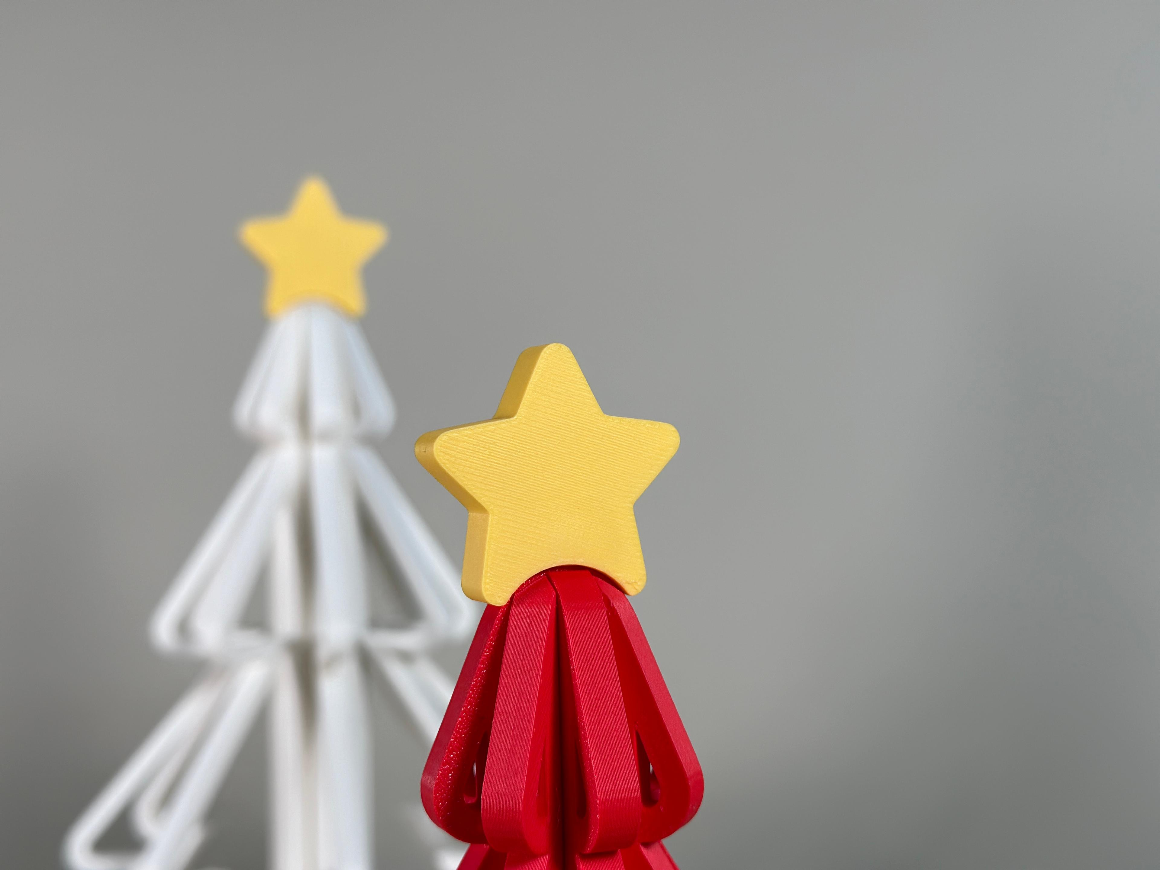 Solid Christmas Tree Slices with Star! ⭐ 3d model