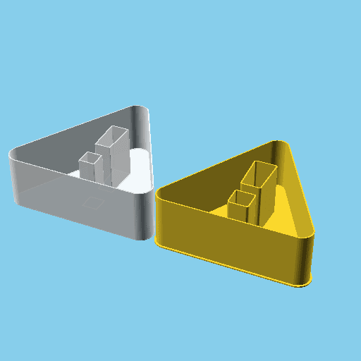 Warning, nestable box (v1) 3d model