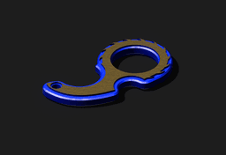 Karambit Keychain - VER 4 - EDC Fidget Toy - No Support Needed 3d model