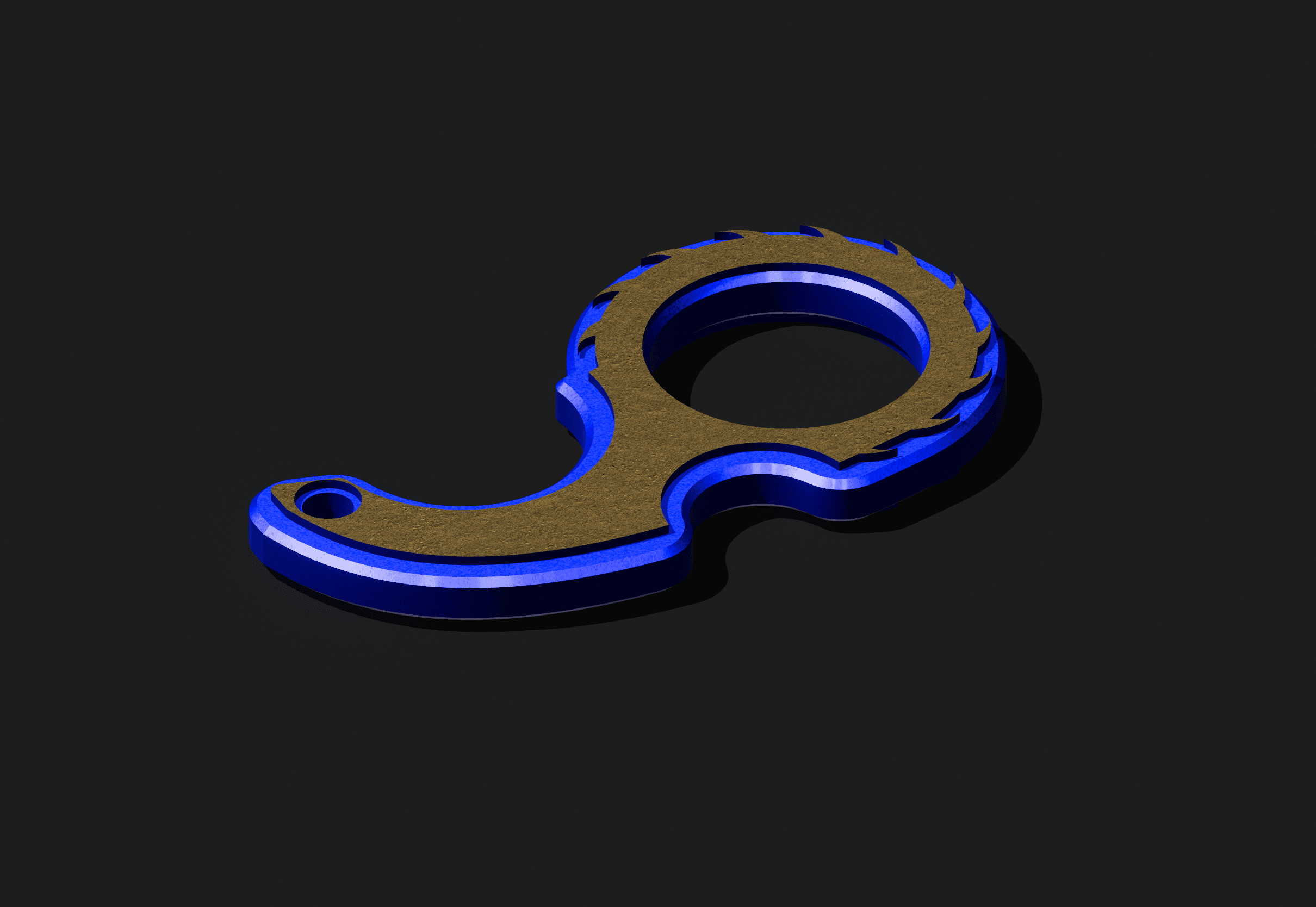 Karambit Keychain - VER 4 - EDC Fidget Toy - No Support Needed 3d model