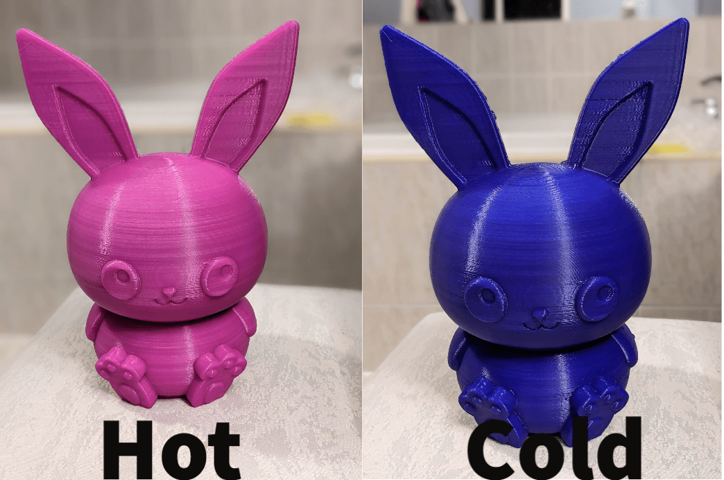 Easter Bunny Threaded Box - Colour changing filament - 3d model
