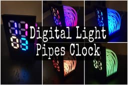 Digital Light Pipes Clock 3d model
