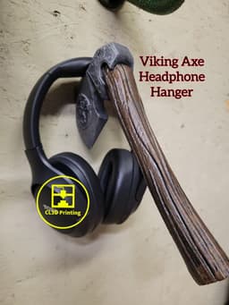 Viking Axe Headphone Holder 3d model