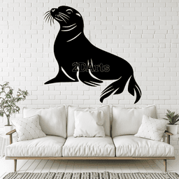 Seal 2D Wall Art/Window Art - Digital STL & SVG File 3d model