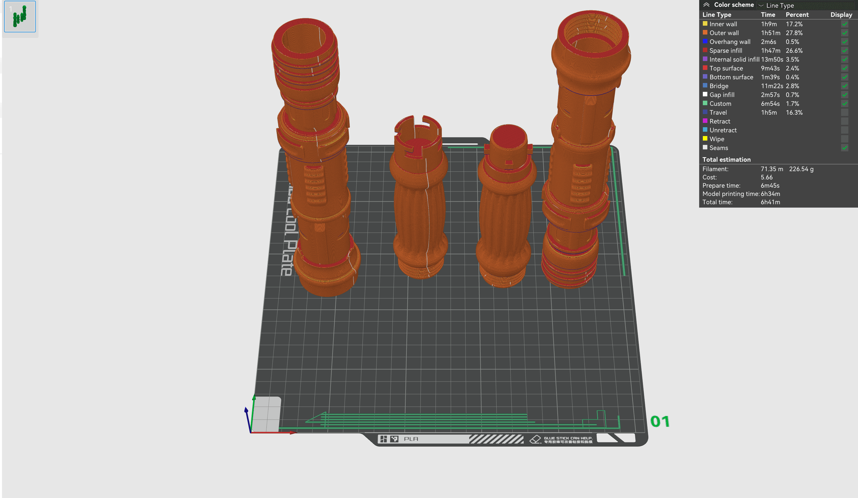 Print in Place Connecting Double Lightsaber Concept 9 3d model