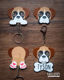 BOXER KEYCHAIN SET 3d model
