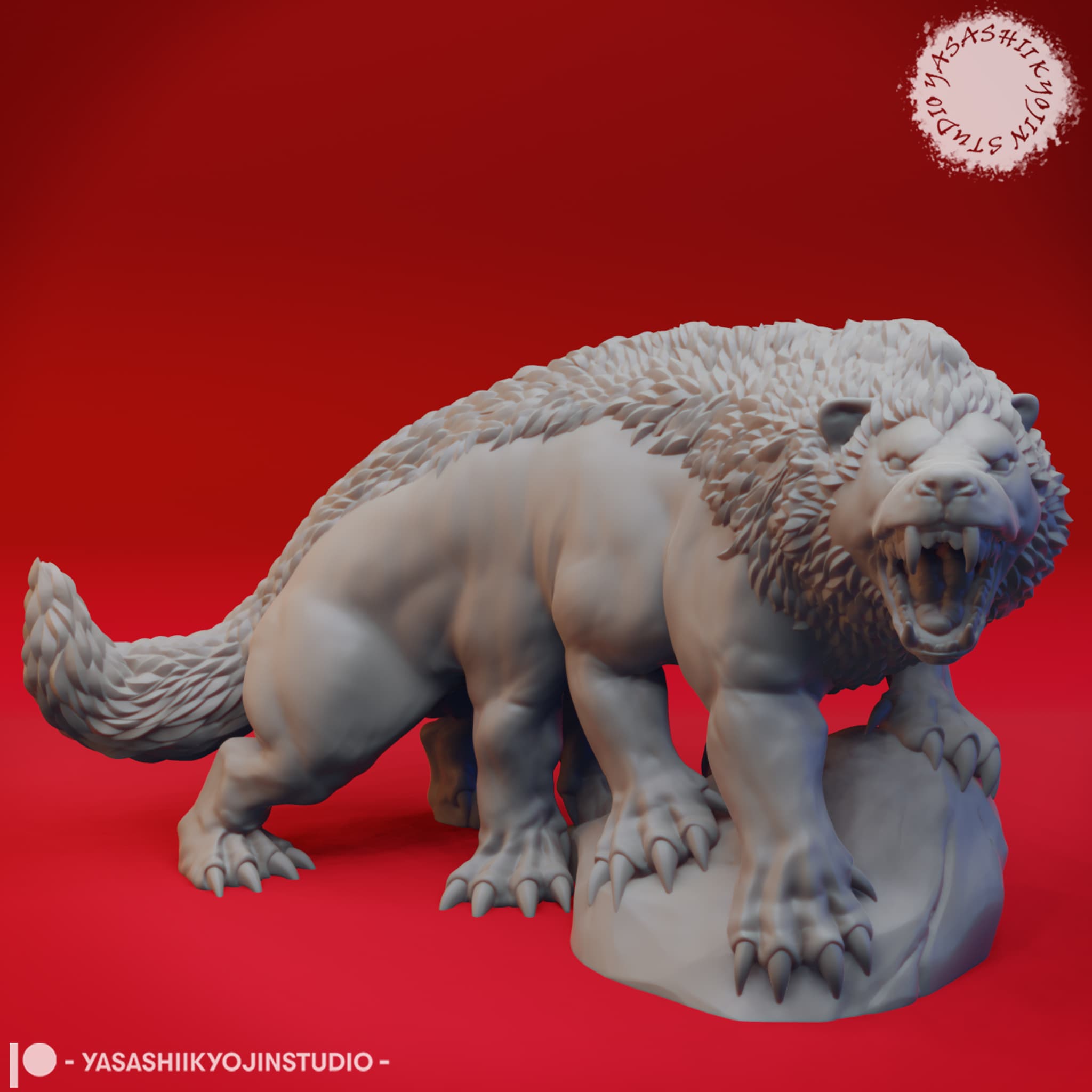 Aurumvorax - Tabletop Miniature (Pre-Supported) 3d model