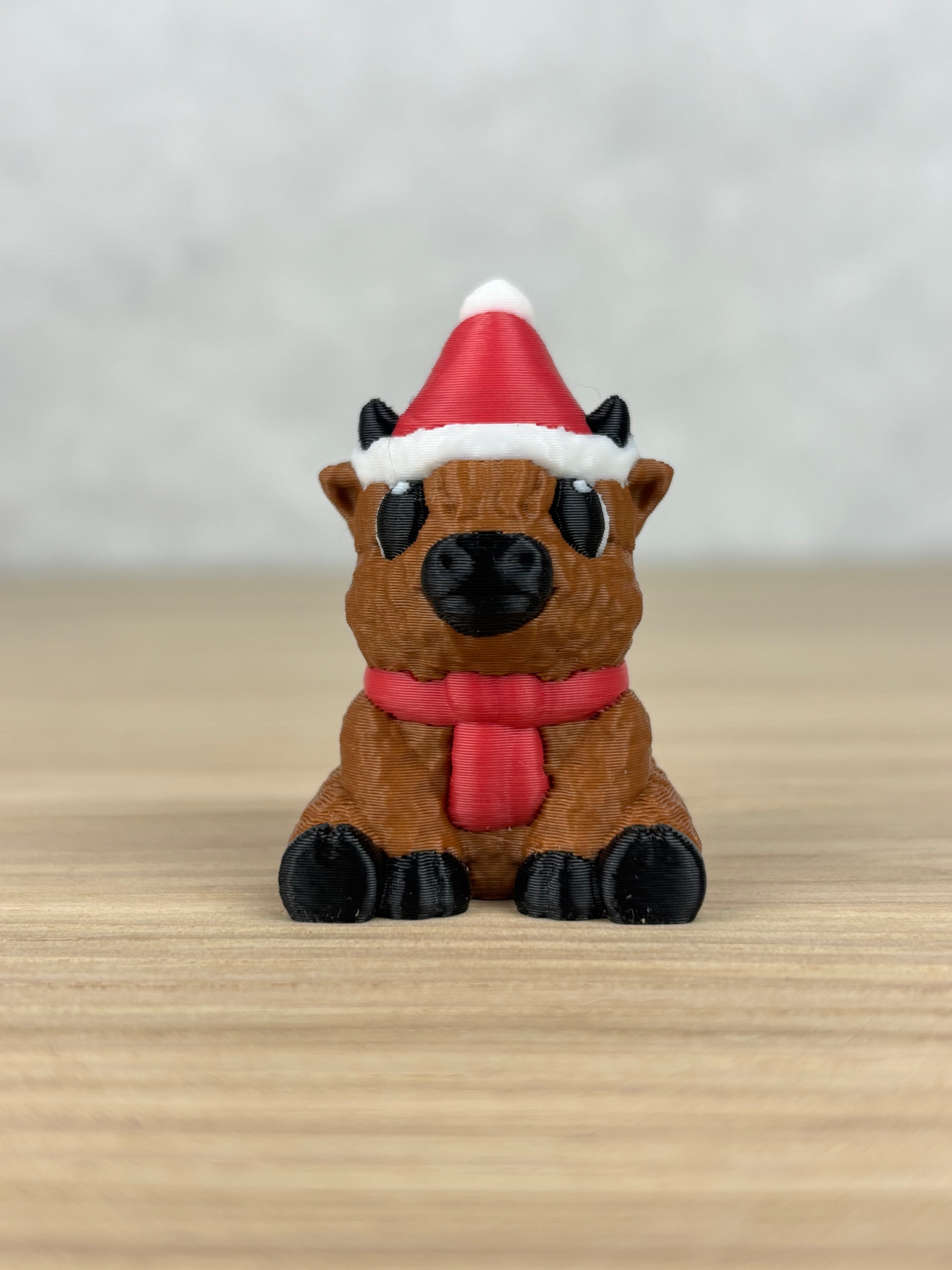 Christmas Highland Cow 3d model