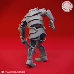 Animated Armour - Tabletop Miniature (Pre-Supported) 3d model