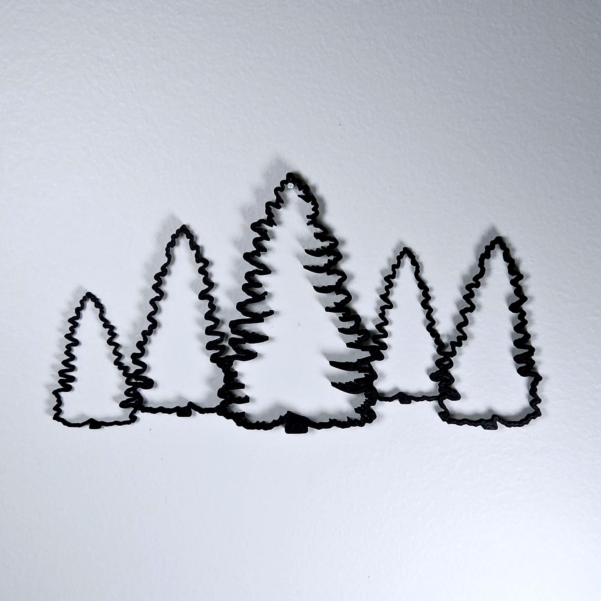 Winter Trees Art 3d model