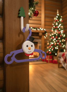 Kids Cloth Folding Hanger Christmas Edition 3d model