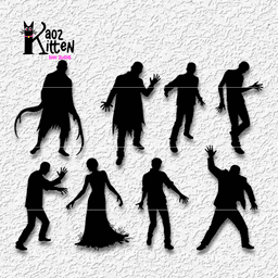 zombie halloween pack mini wall decor undead decoration 3d model