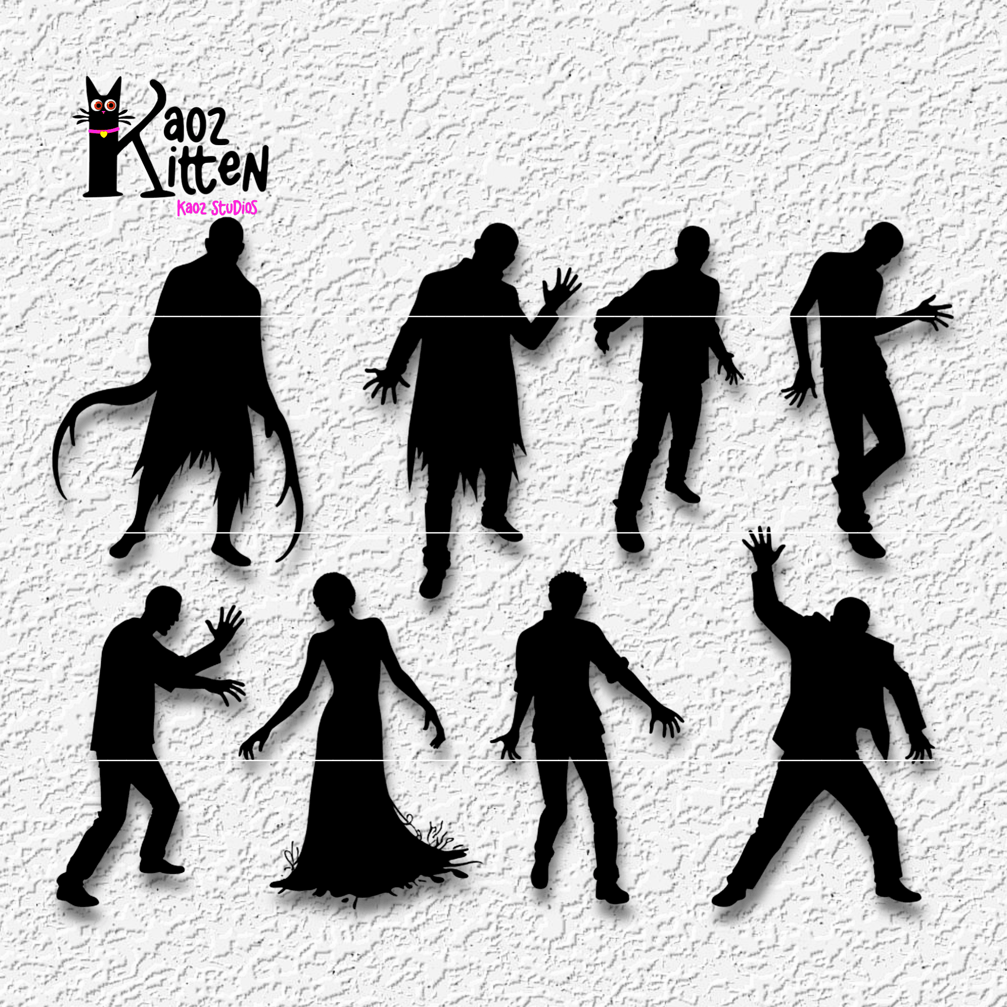 zombie halloween pack mini wall decor undead decoration 3d model
