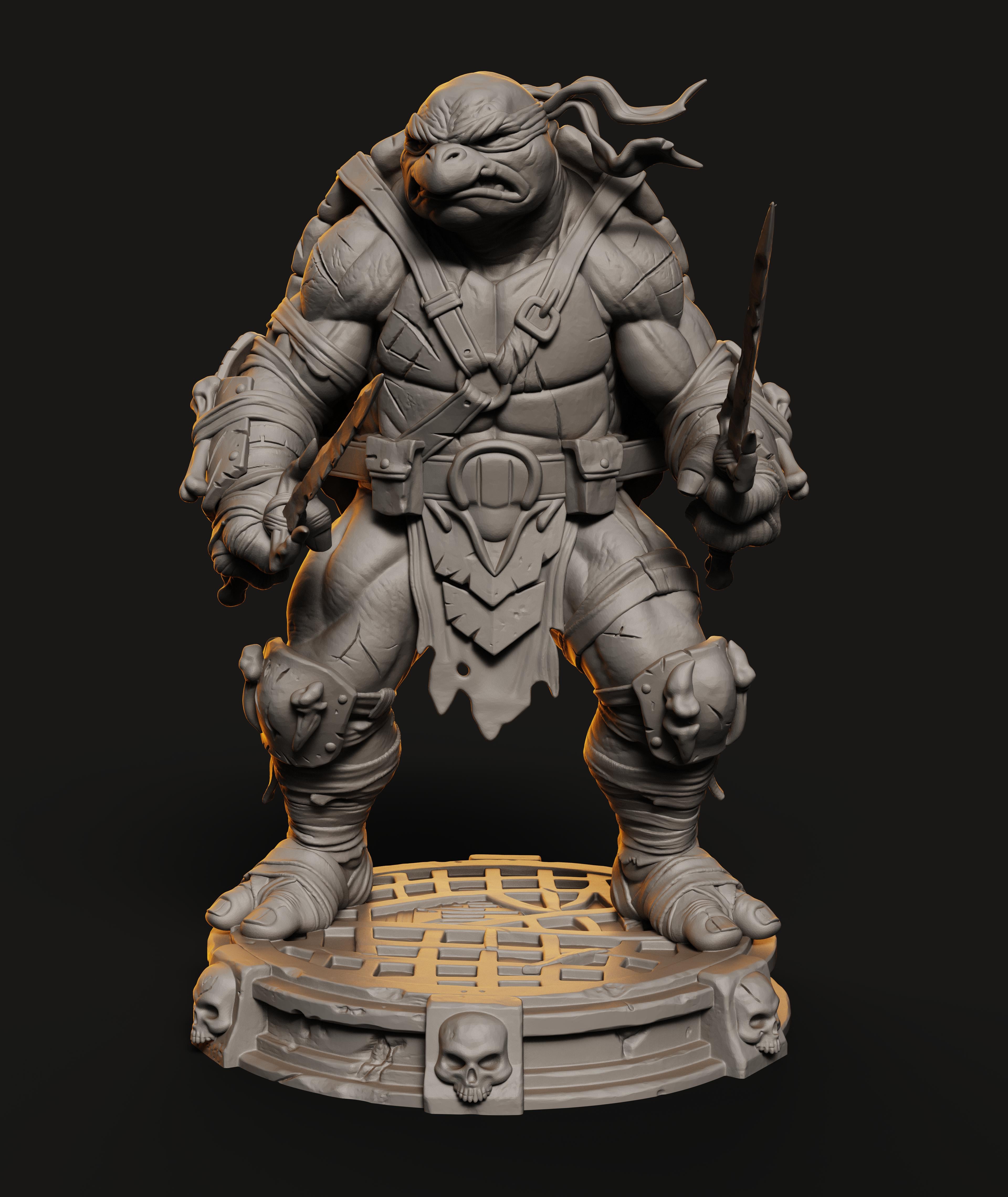 Shell Brawler STL | Fan Art Figure | Battle-Ready Detail 3d model