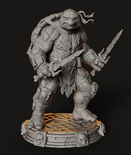 Shell Brawler STL | Fan Art Figure | Battle-Ready Detail 3d model