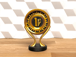 Fidget Medal Trophy (customize and spin!) 3d model