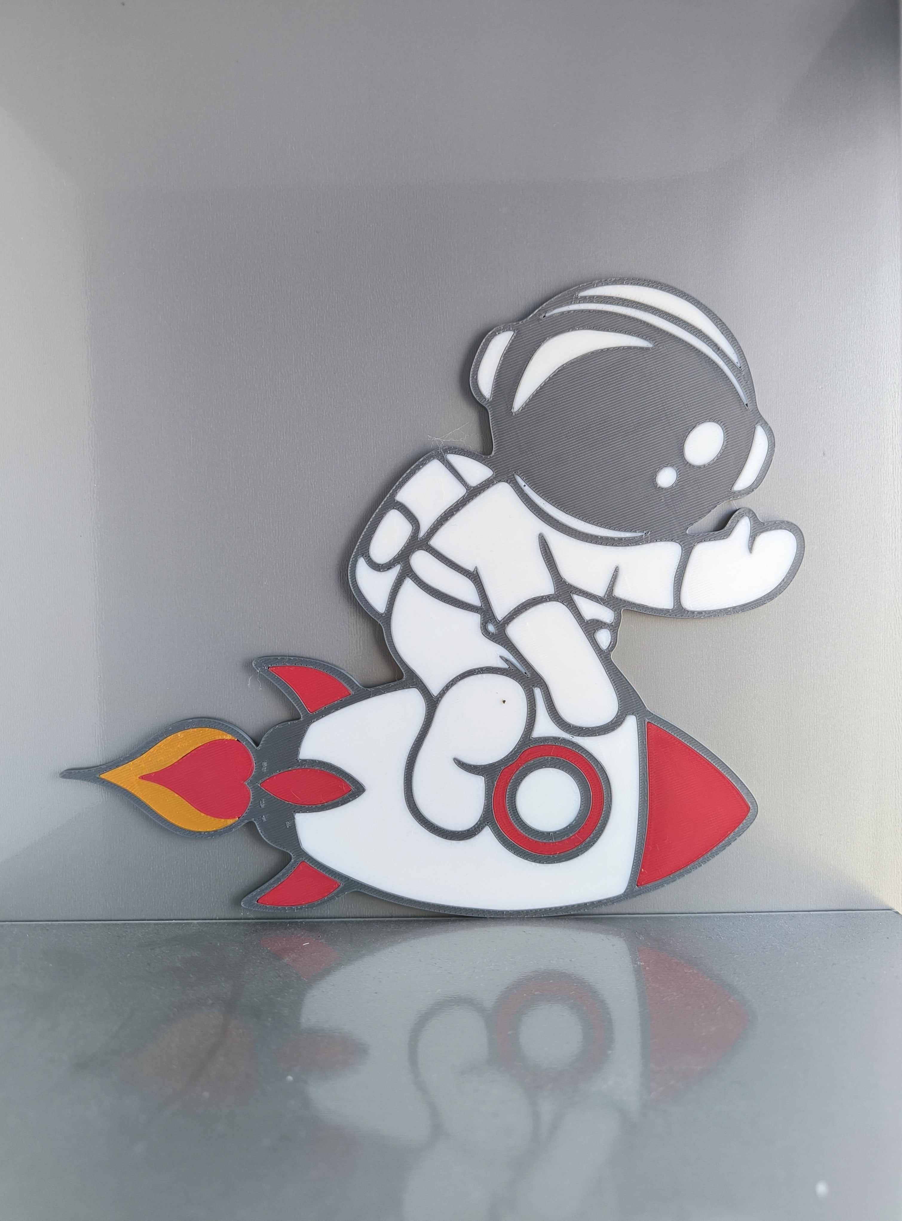 Astronaut Wall Art 3d model