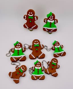 Gingerbread People Set 3d model