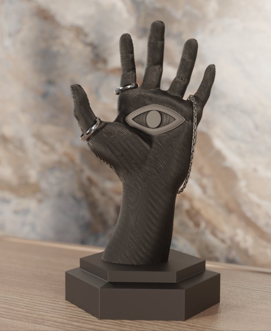 Vision Hand Jewelry Holder & Sculpture 3d model