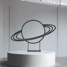 Planet Line Art - Desktop Line Art 3d model