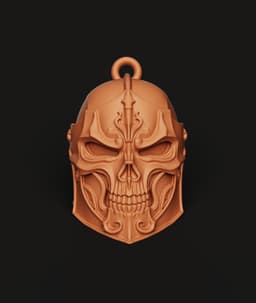 Undead Knight Keycap STL | Skull Keychain 3D Print | Dark Fantasy 3d model