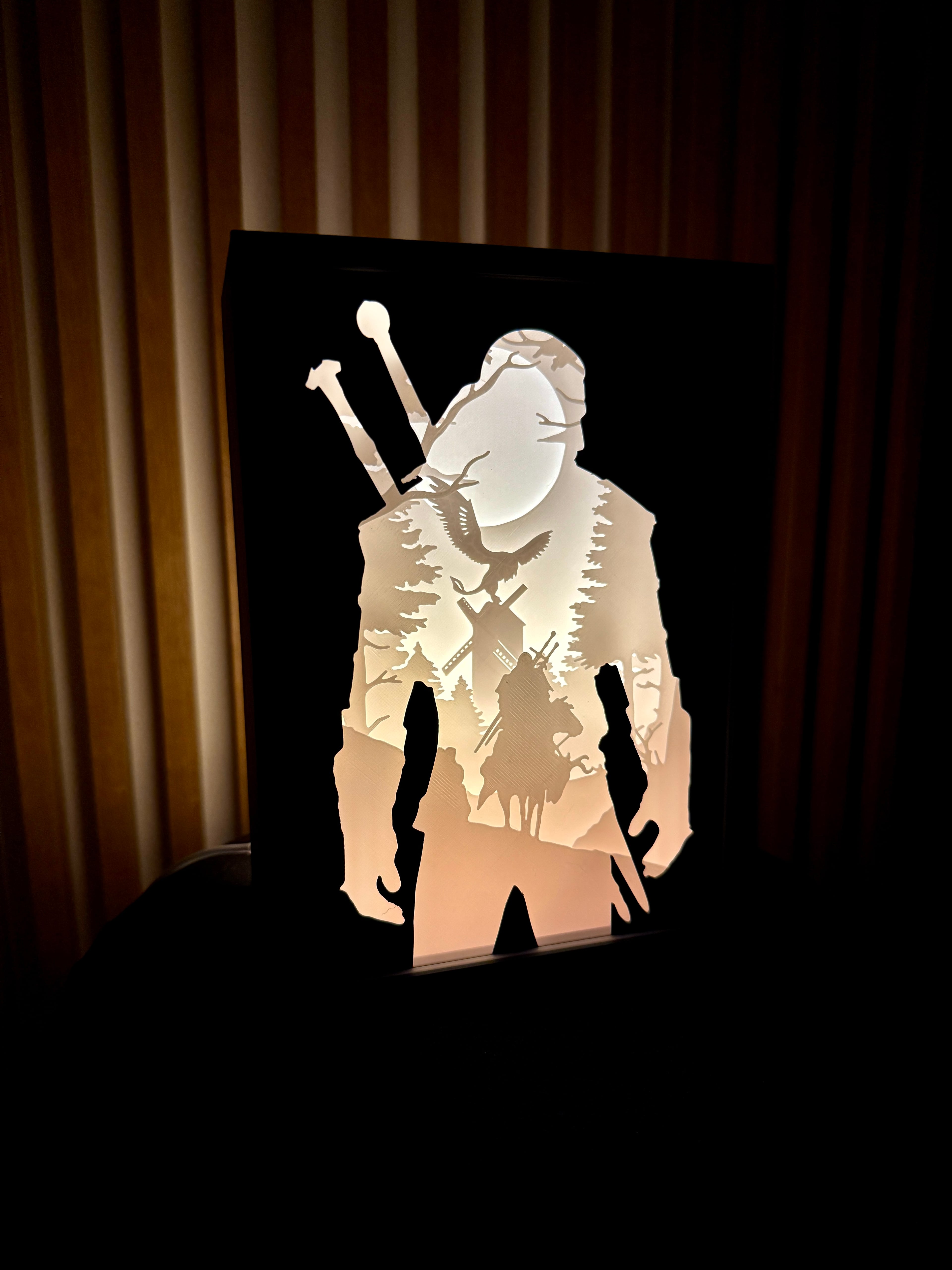 The Witcher Shadow Box 3d Lamp 3d model