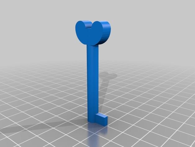 Replacement Skeleton key for armoire 3d model