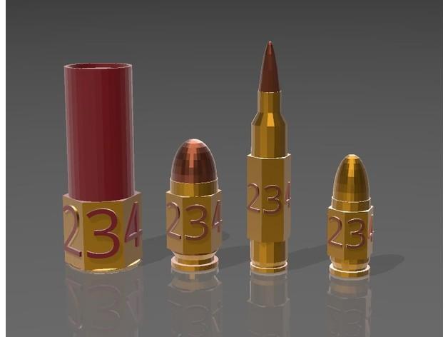 Bullet Six Sided Dice 3d model