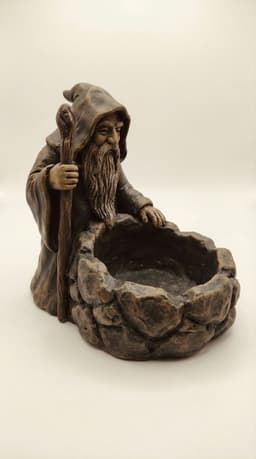 Wizard Dice Bowl - Sculpted Fantasy Mage Dice Holder for TTRPG & DND 3d model