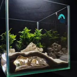 Terrarium & Aquarium Corner Cave - rock texture Fish, Reptile, Snake Shelter. Aquascaping Decor. 3d model