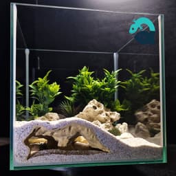 Terrarium & Aquarium Corner Cave - rock texture Fish, Reptile, Snake Shelter. Aquascaping Decor. 3d model