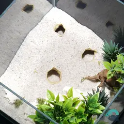 Terrarium & Aquarium Corner Cave - rock texture Fish, Reptile, Snake Shelter. Aquascaping Decor. 3d model