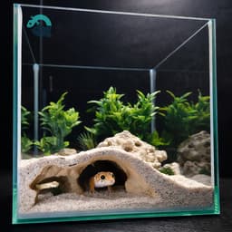 Terrarium & Aquarium Corner Cave - rock texture Fish, Reptile, Snake Shelter. Aquascaping Decor. 3d model