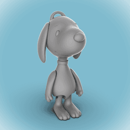 FLEXI Snoopy -Keychain/Bag Dangle 3d model