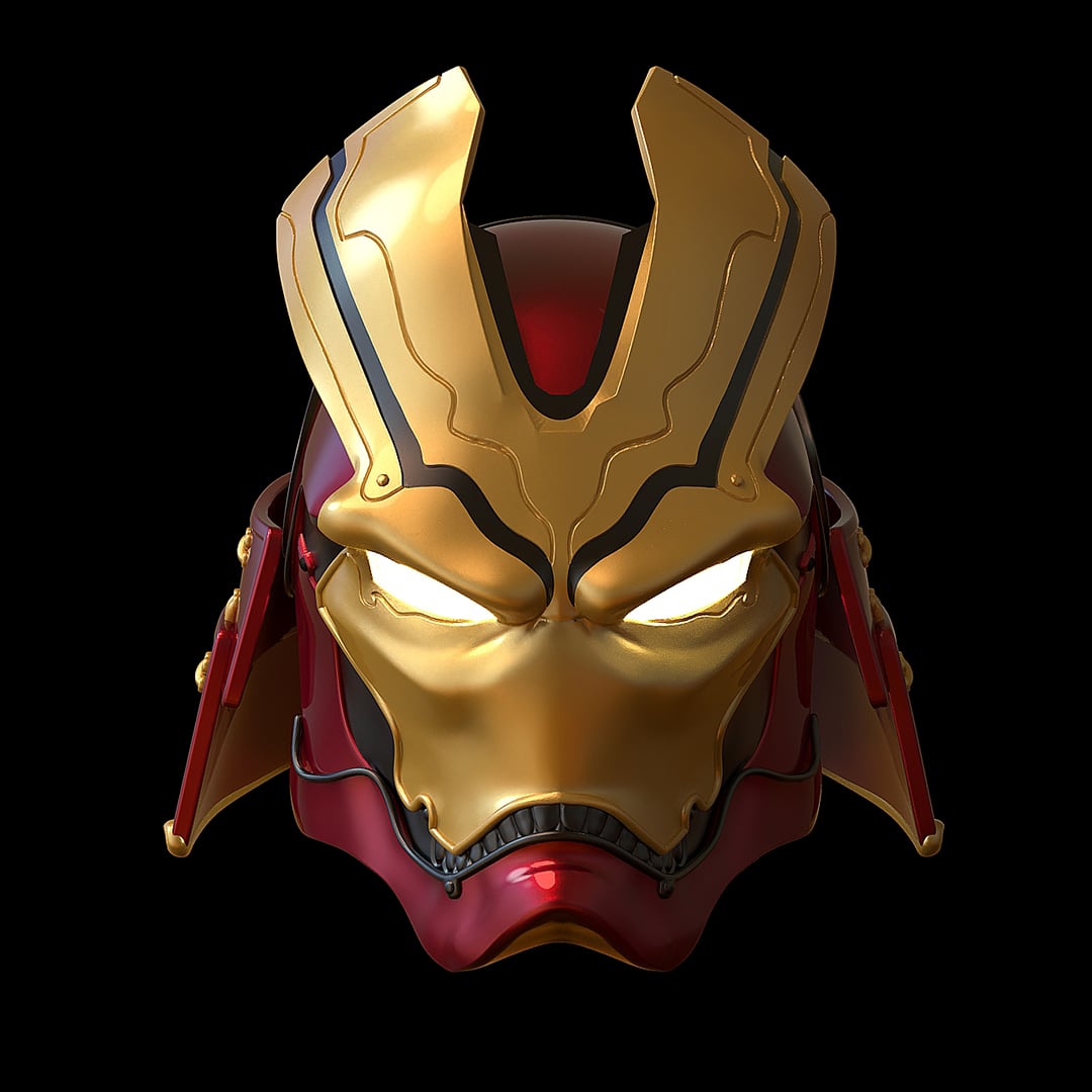Sengoku Iron Man Helmet 3D Printer File STL 3d model