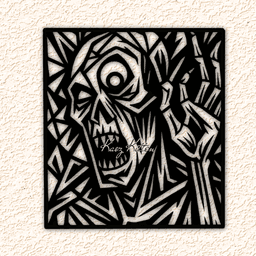 cubism horror 1 WALL ART HOME DECOR 3d model
