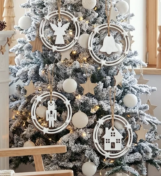 Scandinavian Christmas Ornament Set 3d model