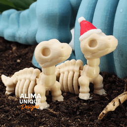 Tiny Skeleton Brachiosaurus / Articulated Fidget Toy 3d model
