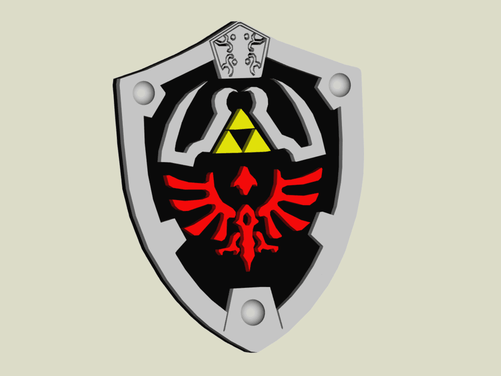 Zelda Dark Link Shield, Nintendo, Gamecube, Wii, Gameboy 3d model