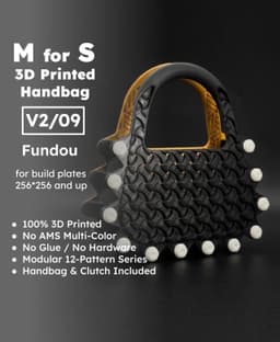 MforS 3D-printed Handbag & Clutch - V2/09 - Fundou Pattern 3d model