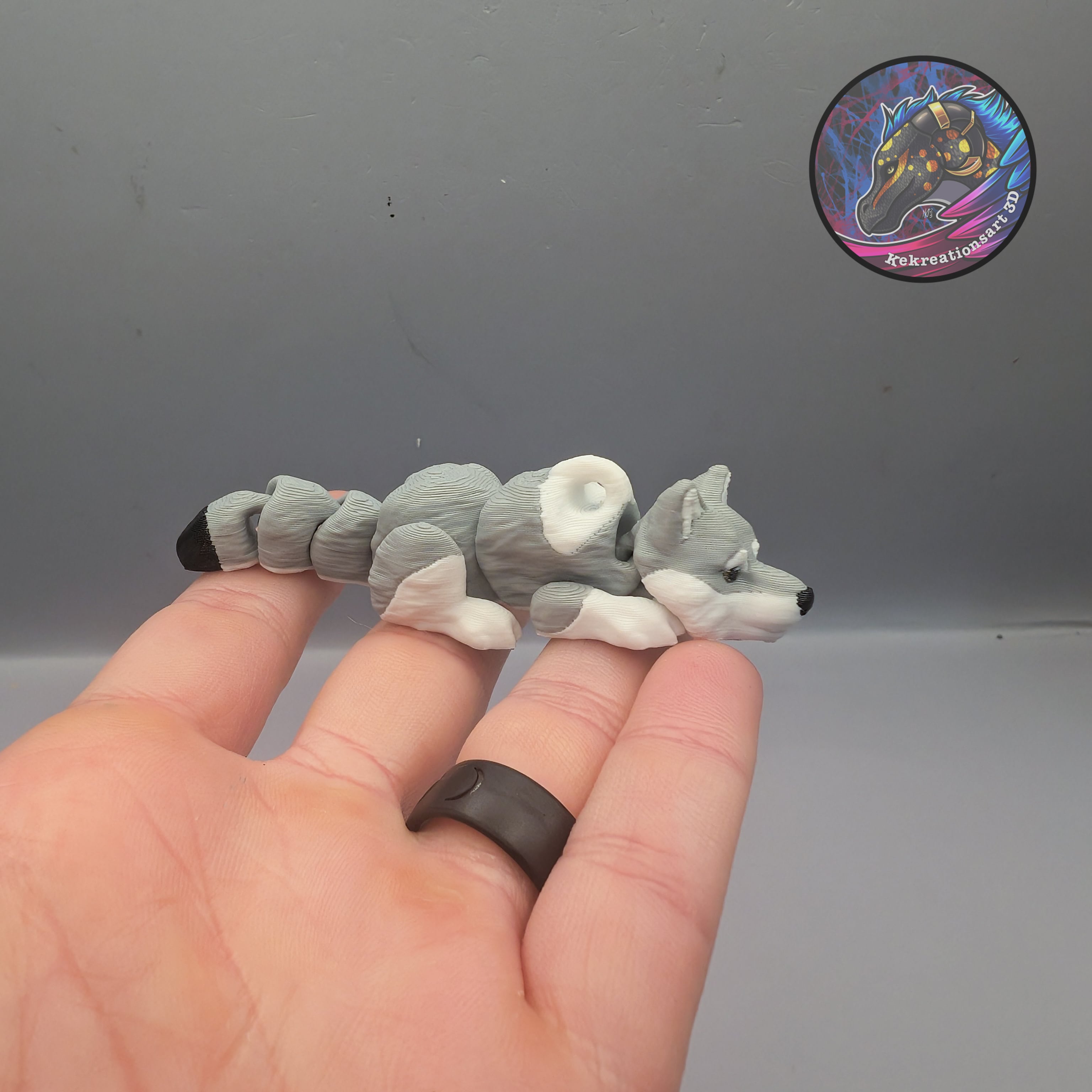 flexi scruffed wolf 3d model