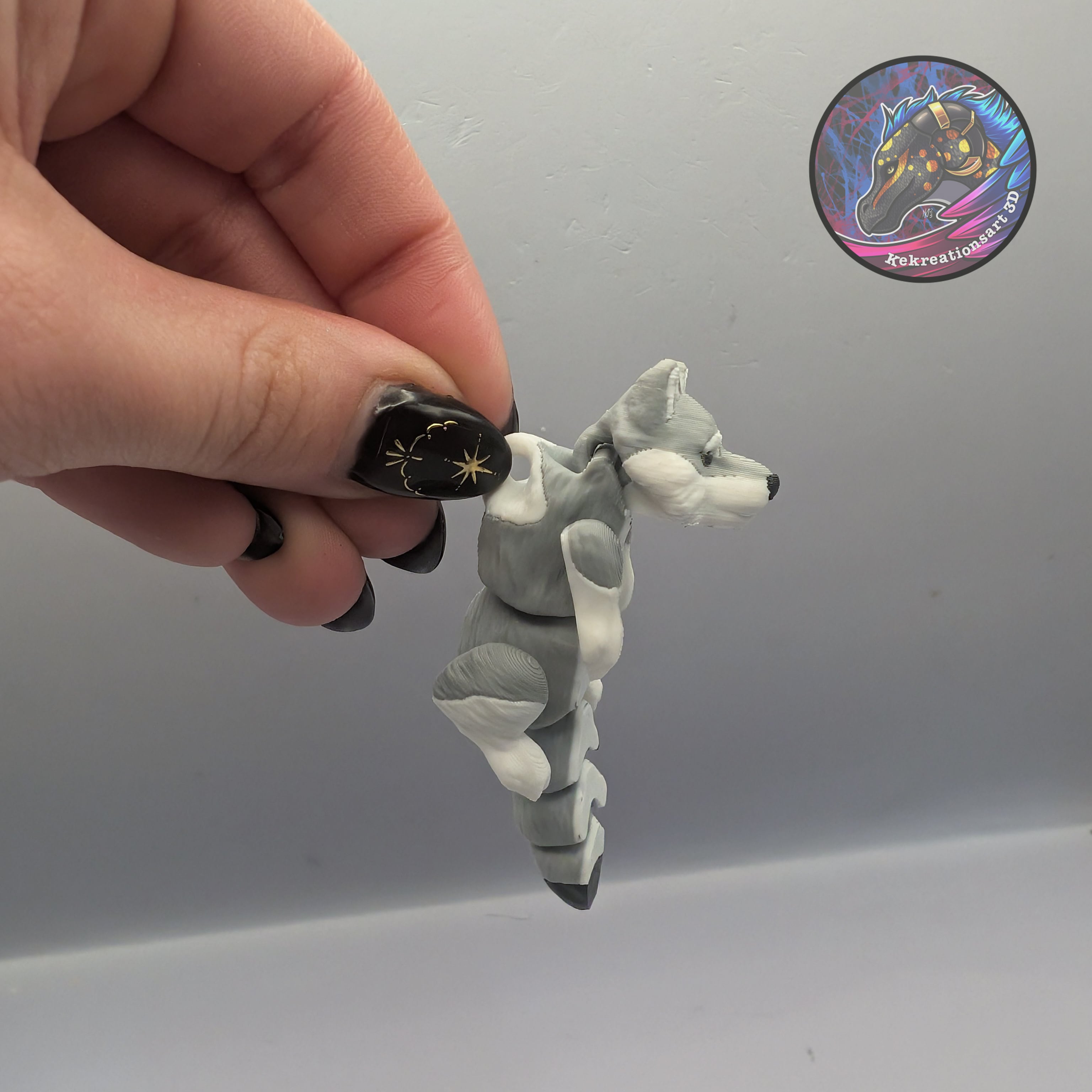flexi scruffed wolf 3d model