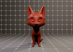 Cute Cartoon fox 3d model