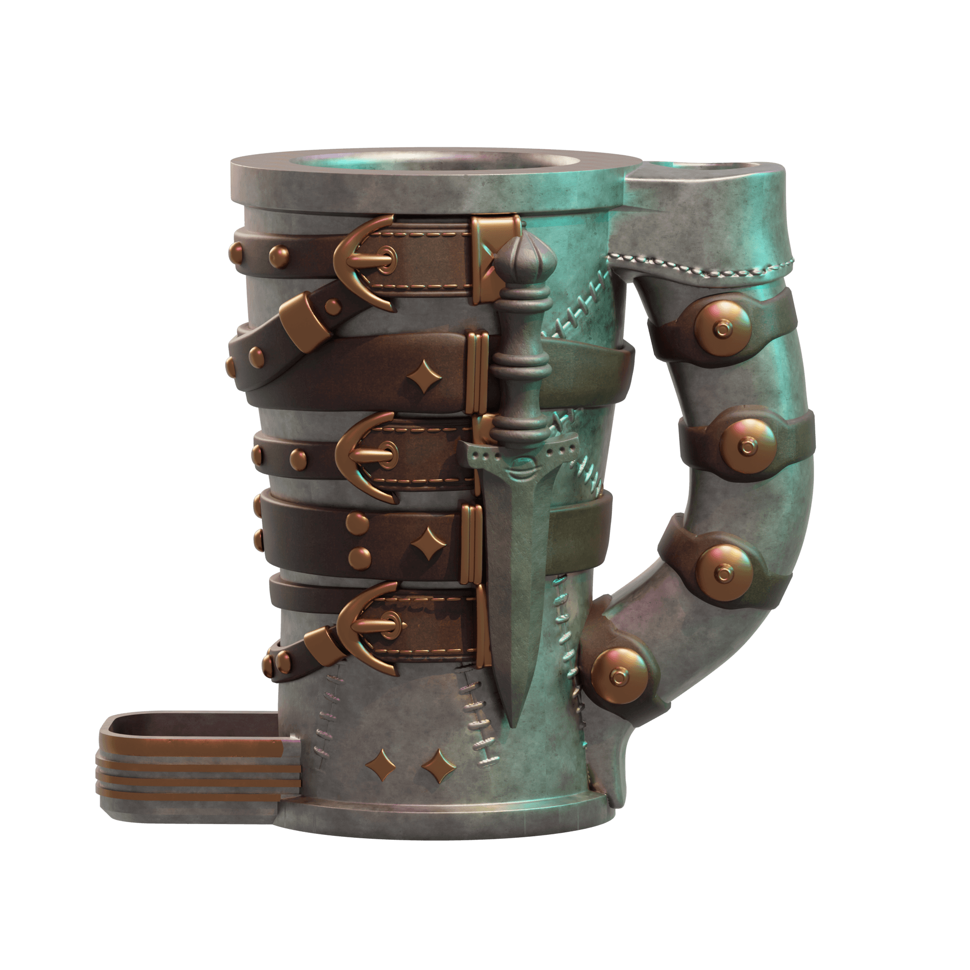 Warrior Dice Tower Mug 3d model